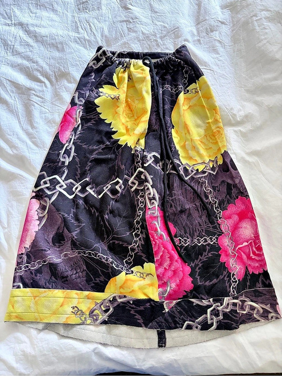 Yohji Yamamoto Dresses & Skirts - Yohji Yamamoto Floral Wool Skirt in Black & Pink